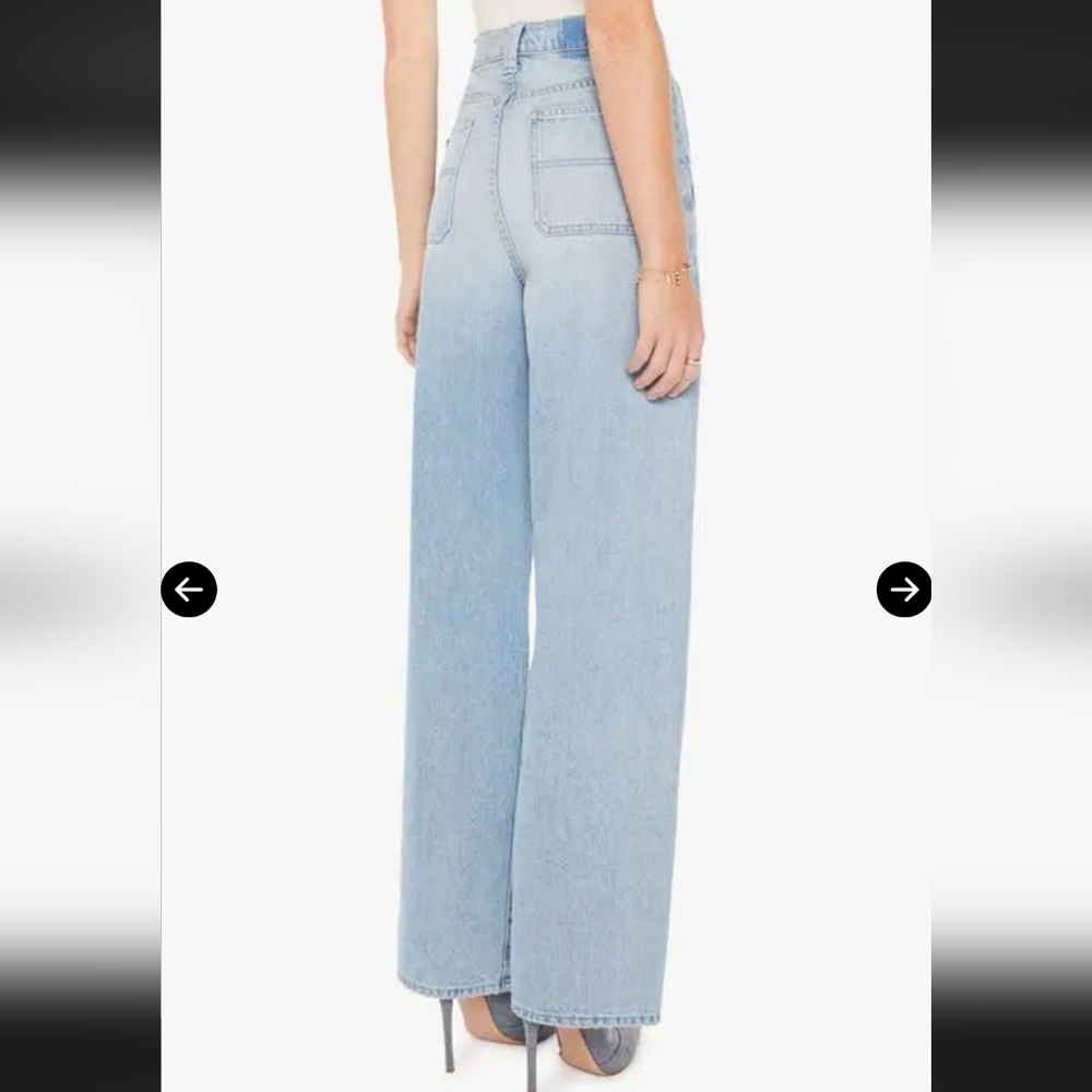 NWOT MOTHER THE QUARTET BREAKER SKIMP HIGH WAIST STRAIGHT LEG JEANS, SZ: 24 - Picture 2 of 16